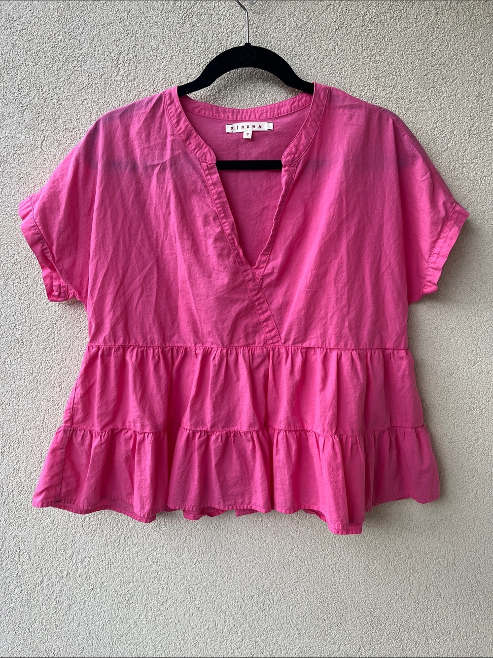 XIrena Bright Pink Tiered Top
